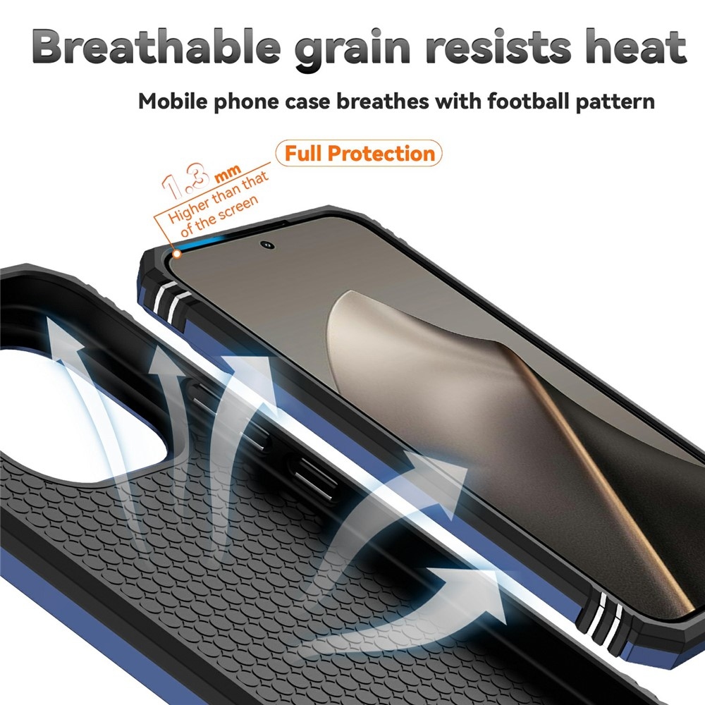 Ring odolný hybridný kryt s úchytom na prst na Xiaomi 15T - modrý