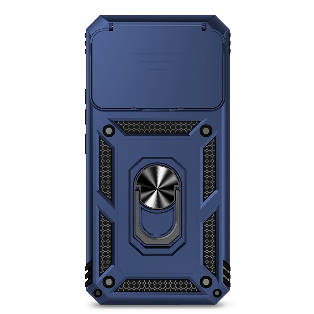 Ring odolný hybridný kryt s úchytom na prst na Xiaomi 15T Pro - modrý