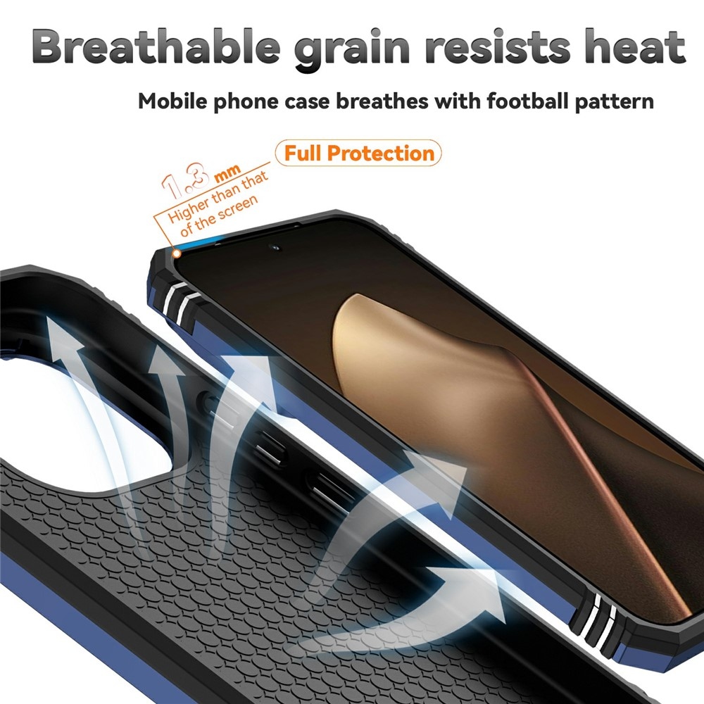 Ring odolný hybridný kryt s úchytom na prst na Xiaomi 15T Pro - modrý