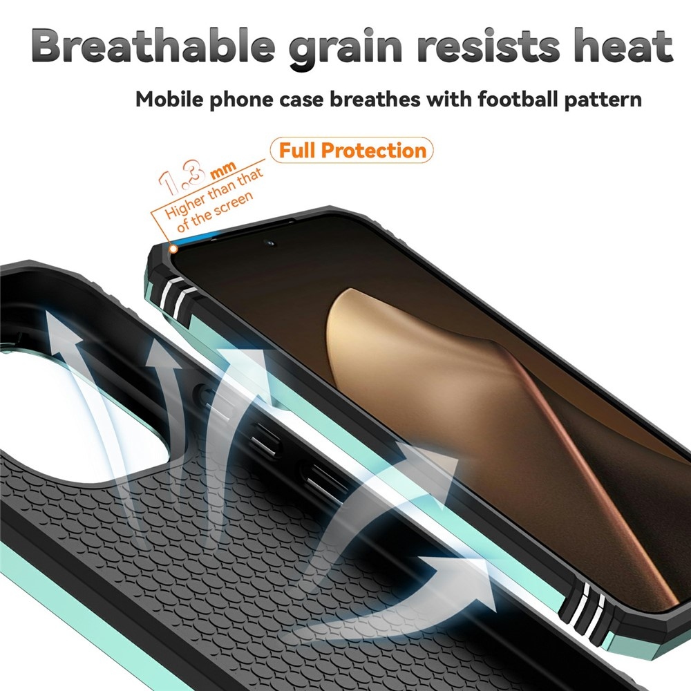 Ring odolný hybridný kryt s úchytom na prst na Xiaomi 15T Pro - zelený