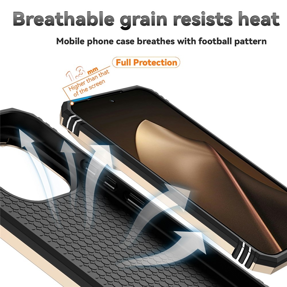 Ring odolný hybridný kryt s úchytom na prst na Xiaomi 15T Pro - zlatý