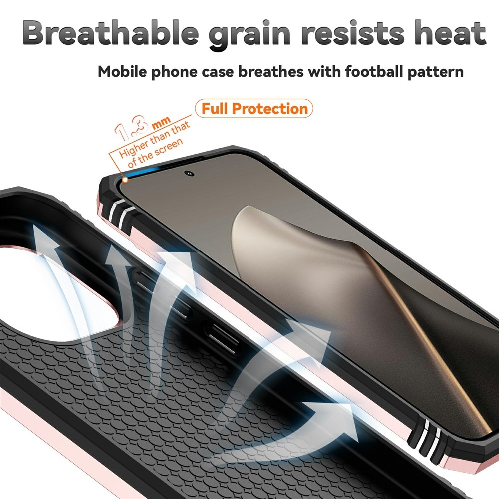 Ring odolný hybridný kryt s úchytom na prst na Xiaomi 15T - ružovozlatý