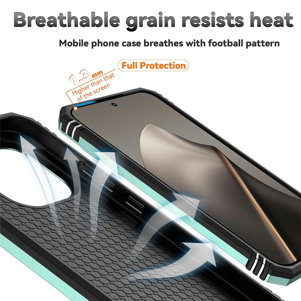 Ring odolný hybridný kryt s úchytom na prst na Xiaomi 15T - zelený