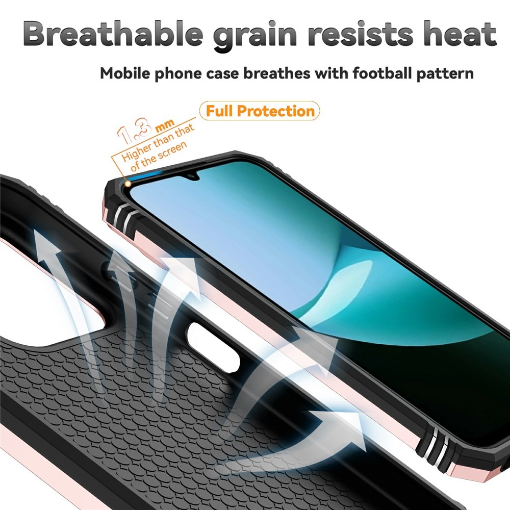 Ring odolný hybridný kryt s úchytom na prst na Xiaomi Redmi 15C 4G/5G (173mm) - ružovozlatý