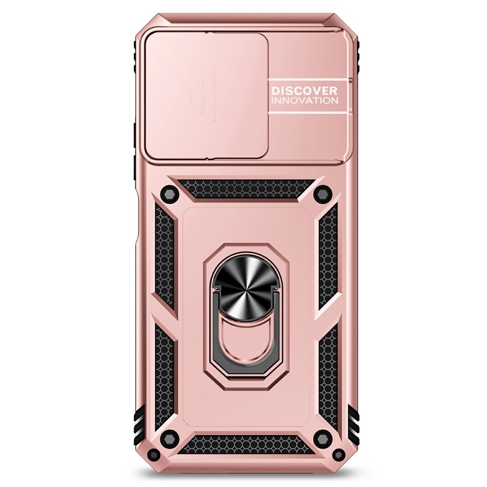 Ring odolný hybridný kryt s úchytom na prst na Xiaomi Redmi 15C 4G/5G (173mm) - ružovozlatý