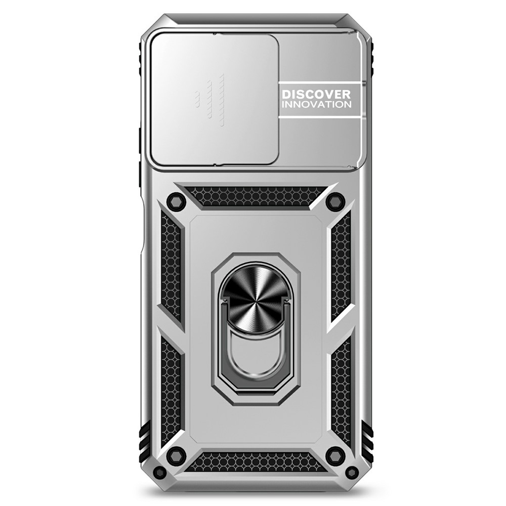 Ring odolný hybridný kryt s úchytom na prst na Xiaomi Redmi 15C 4G/5G (173mm) - strieborný