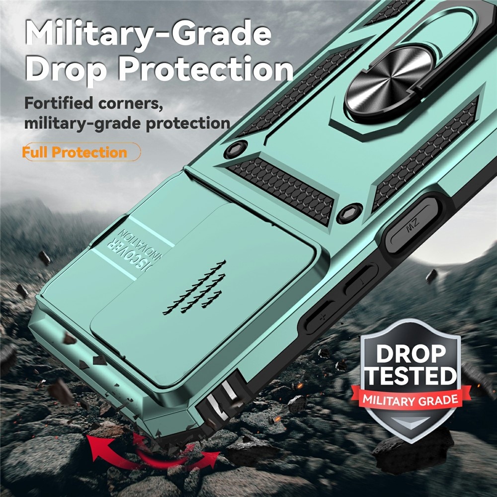 Ring odolný hybridný kryt s úchytom na prst na Xiaomi Redmi 15C 4G/5G (173mm) - zelený