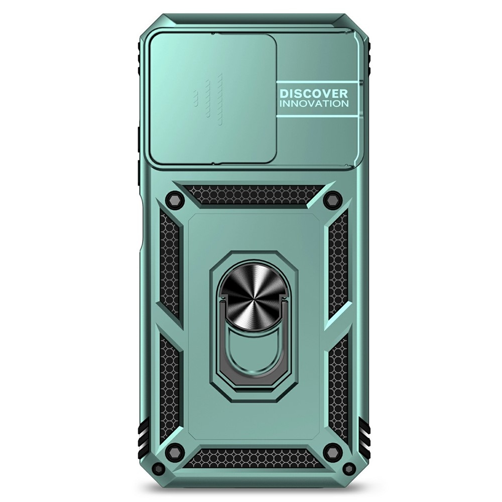 Ring odolný hybridný kryt s úchytom na prst na Xiaomi Redmi 15C 4G/5G (173mm) - zelený