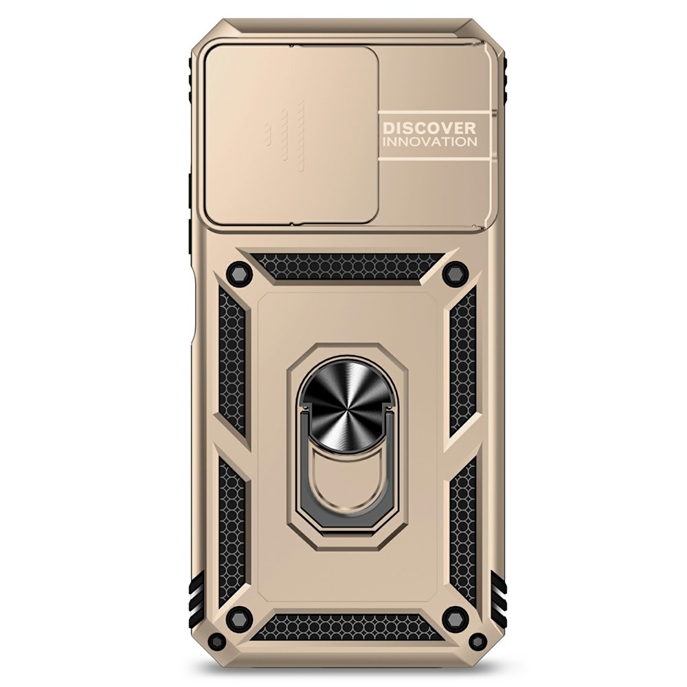 Ring odolný hybridný kryt s úchytom na prst na Xiaomi Redmi 15C 4G/5G (173mm) - zlatý