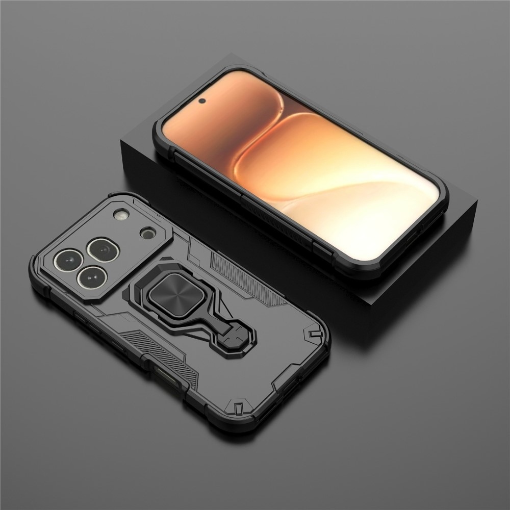 Ring odolný kryt na mobil Honor 600 Pro 5G - čierny