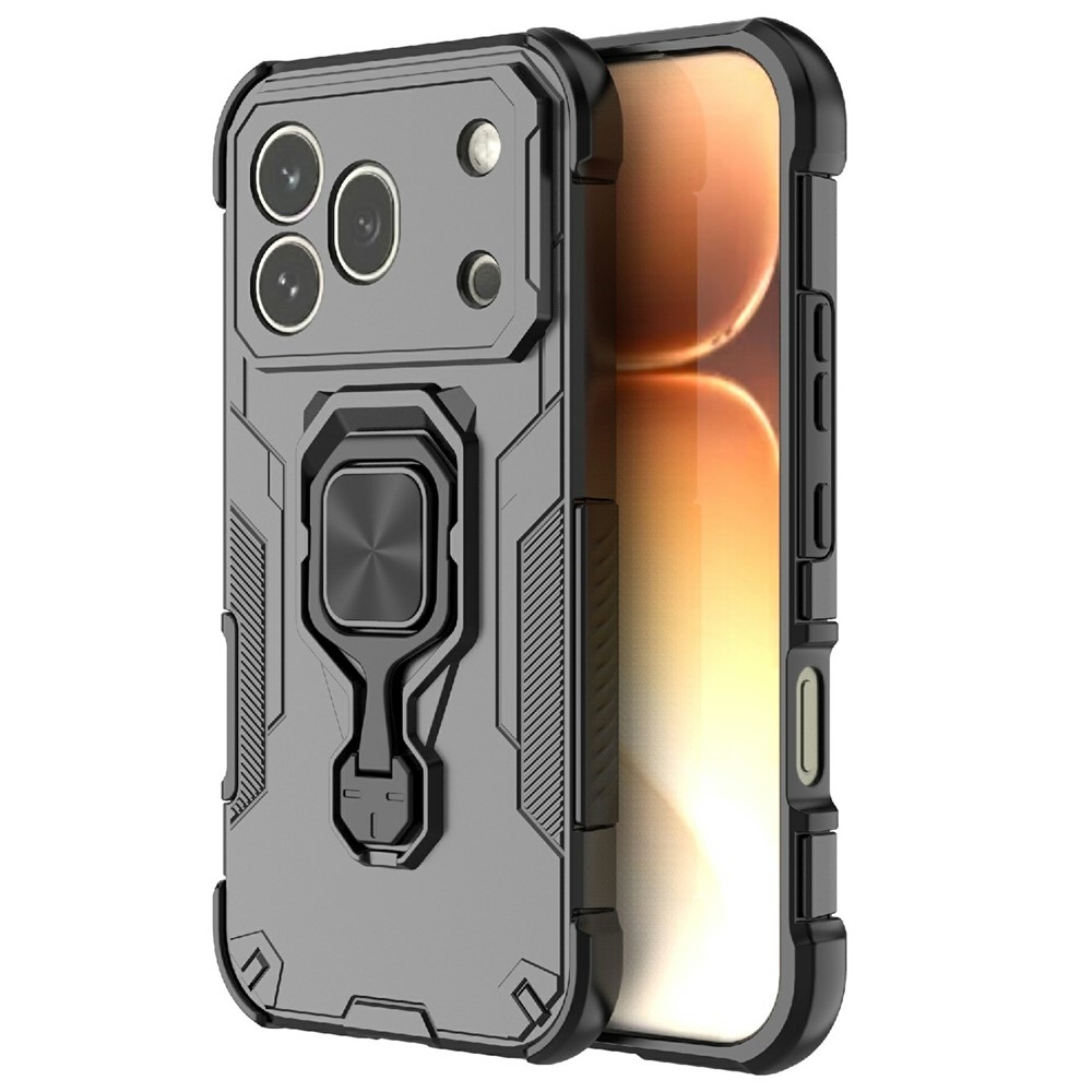 Ring odolný kryt na mobil Honor 600 Pro 5G - čierny