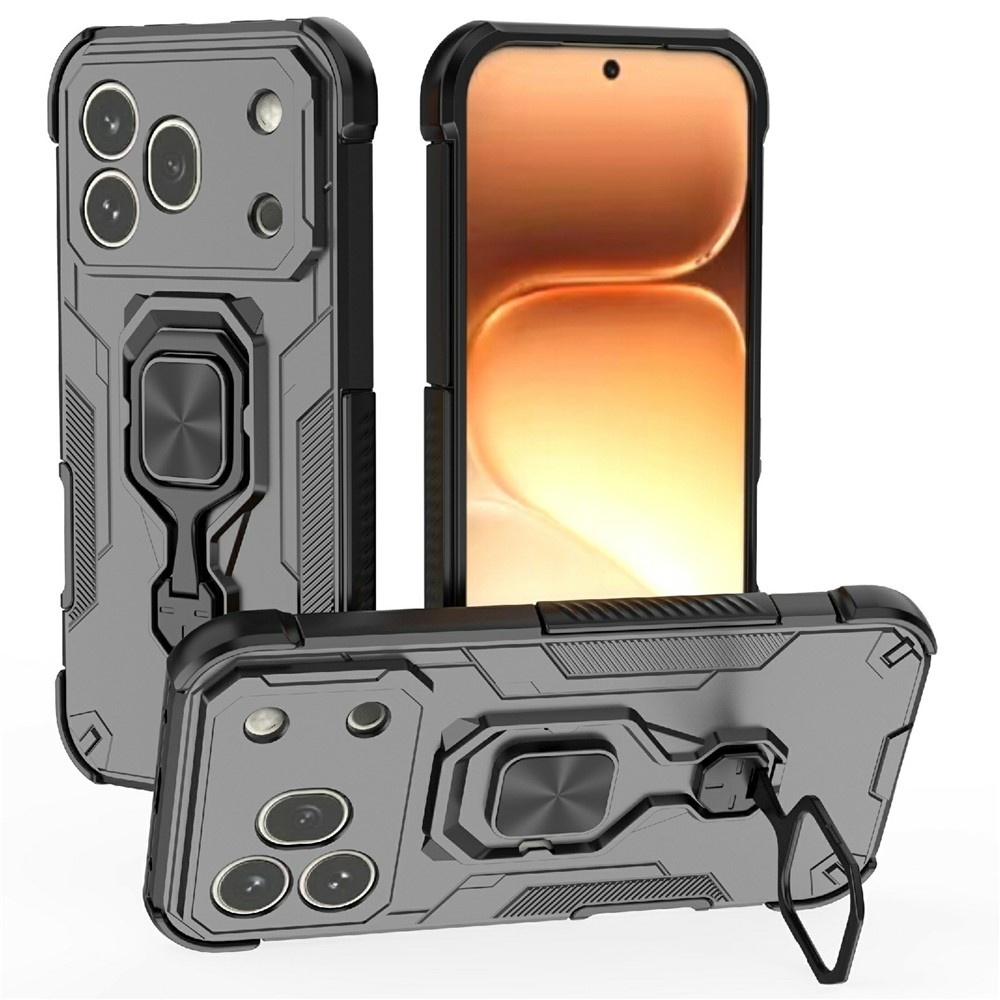 Ring odolný kryt na mobil Honor 600 Pro 5G - čierny