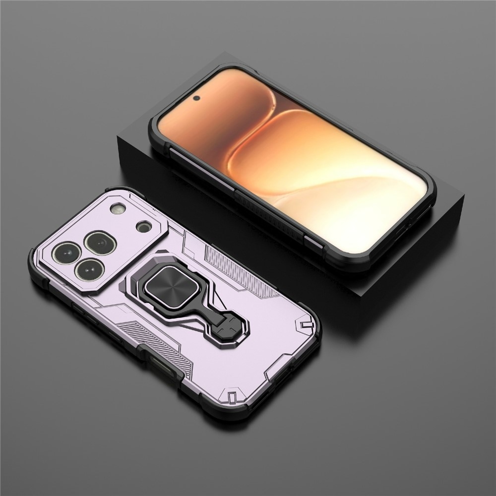 Ring odolný kryt na mobil Honor 600 Pro 5G - fialový