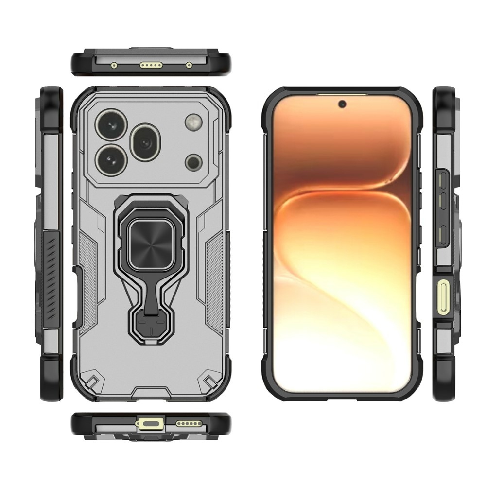 Ring odolný kryt na mobil Honor 600 Pro 5G - šedý