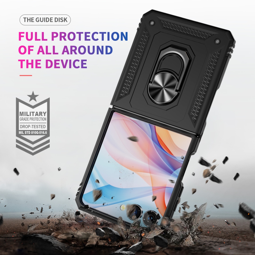 Ring odolný kryt na Samsung Galaxy Z Flip8 5G - čierny