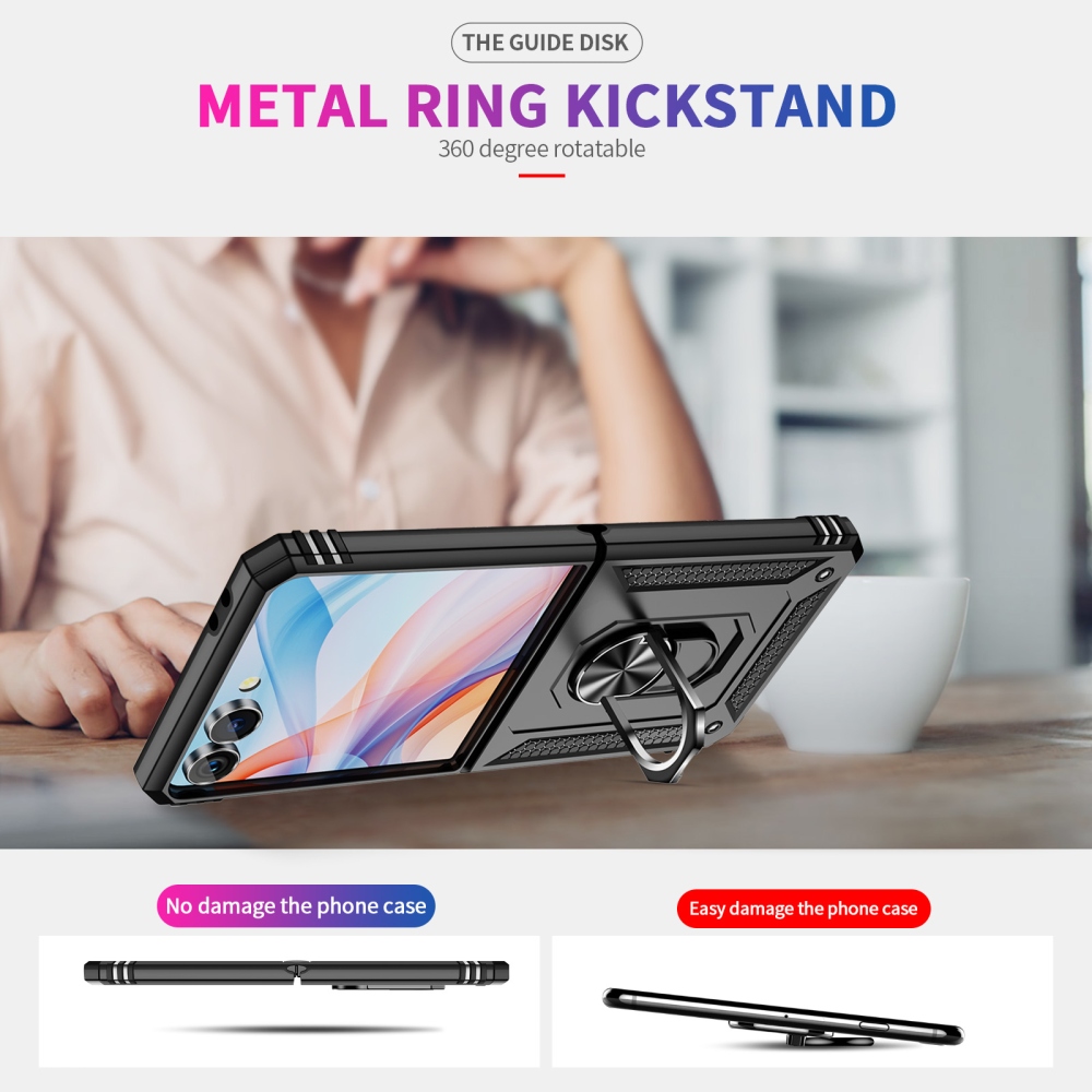 Ring odolný kryt na Samsung Galaxy Z Flip8 5G - čierny