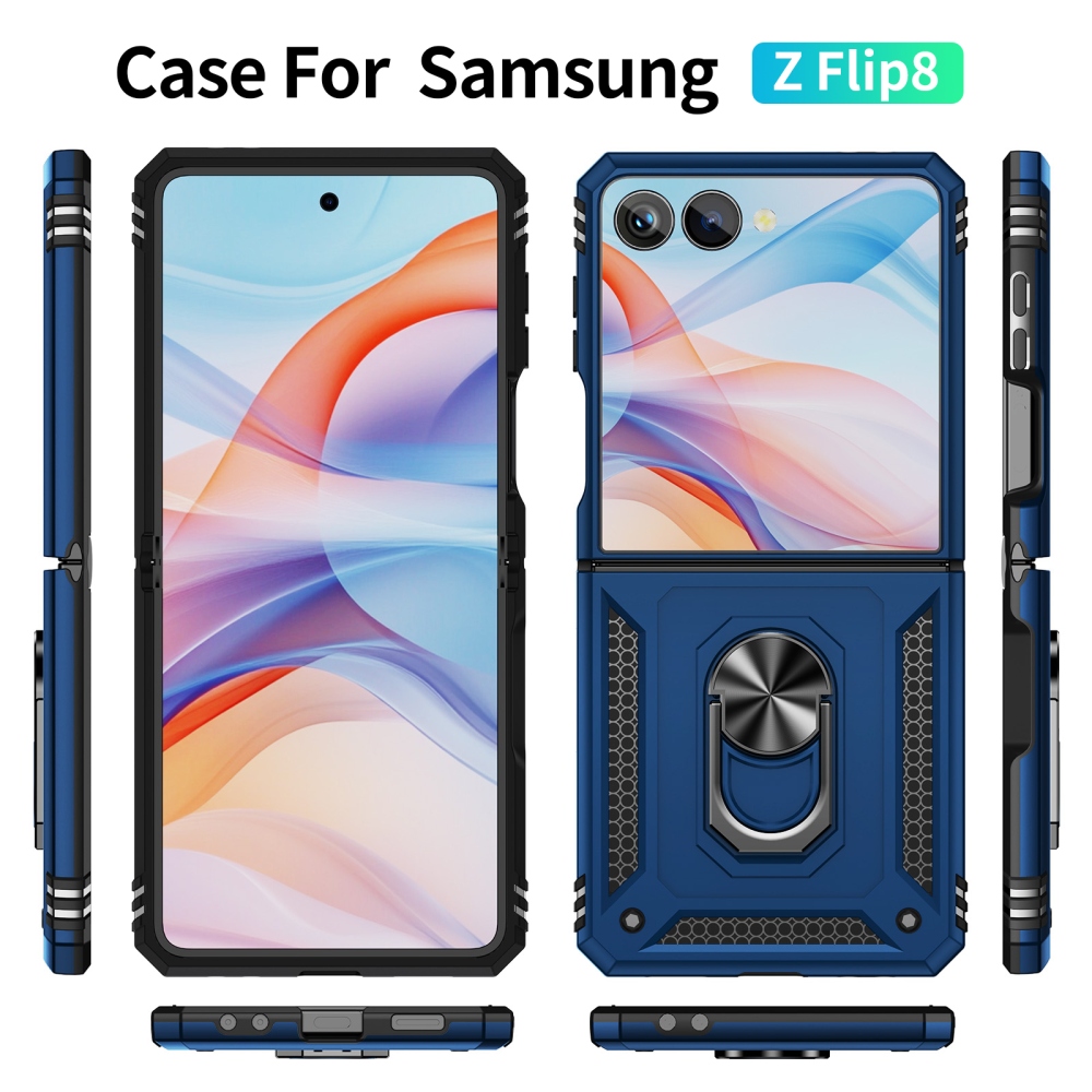 Ring odolný kryt na Samsung Galaxy Flip8 5G - modrý