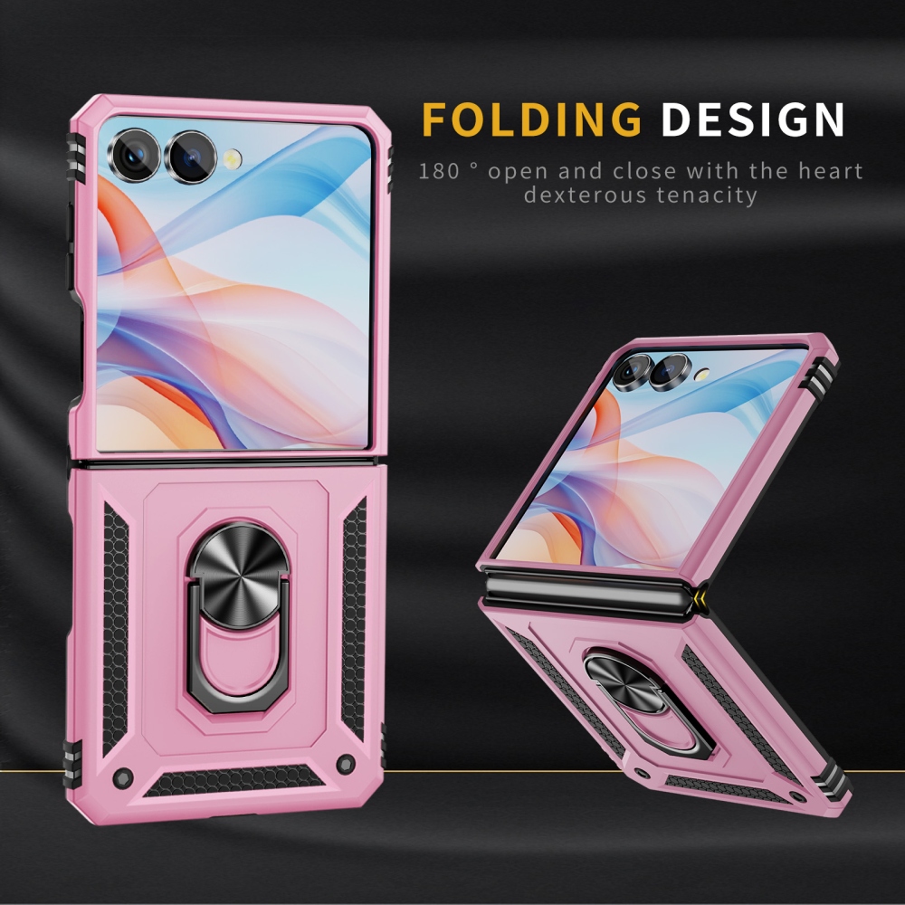 Ring odolný kryt na Samsung Galaxy Z Flip8 5G - ružový