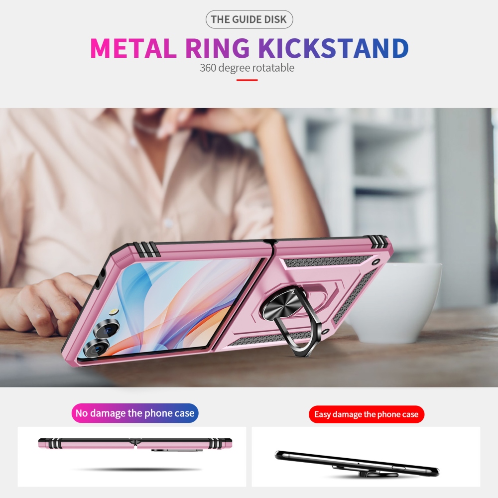Ring odolný kryt na Samsung Galaxy Z Flip8 5G - ružový