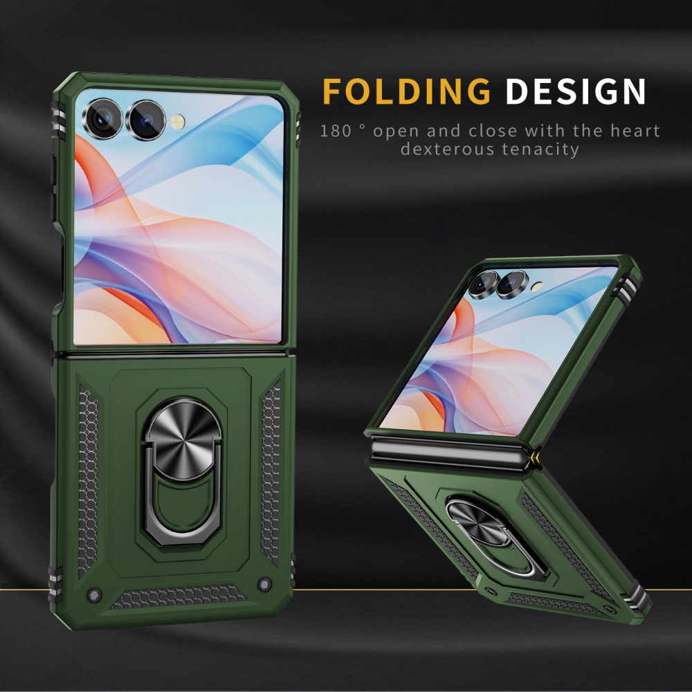 Ring odolný kryt na Samsung Galaxy Flip8 5G - zelený