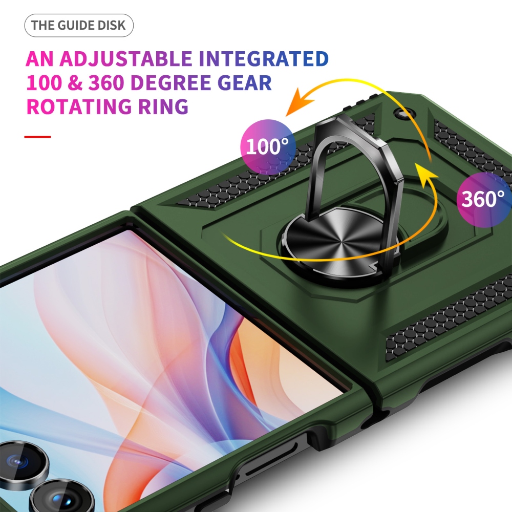 Ring odolný kryt na Samsung Galaxy Flip8 5G - zelený