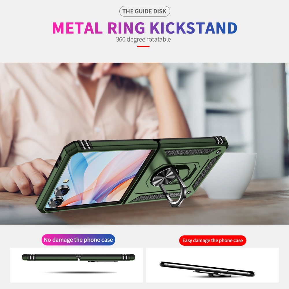 Ring odolný kryt na Samsung Galaxy Flip8 5G - zelený