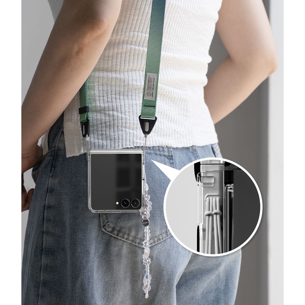 Ringke Fusion Flap obal s MagSafe na Samsung Galaxy Z Flip 8 - priehľadný