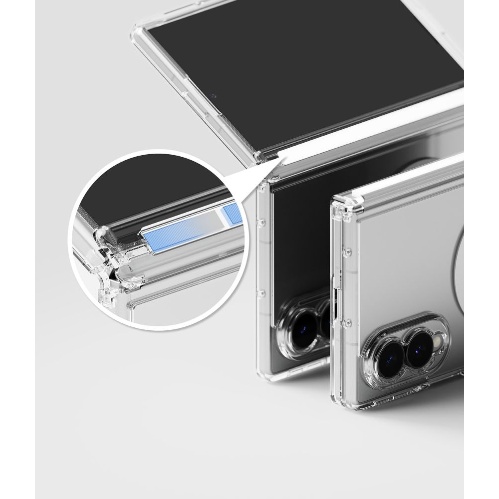 Ringke Fusion Flap obal s MagSafe na Samsung Galaxy Z Fold 8 - priehľadný