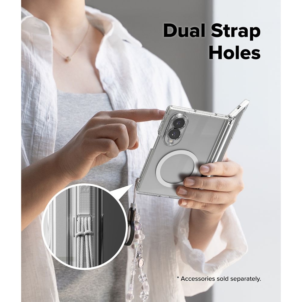 Ringke Fusion Flap obal s MagSafe na Samsung Galaxy Z Fold 8 - priehľadný