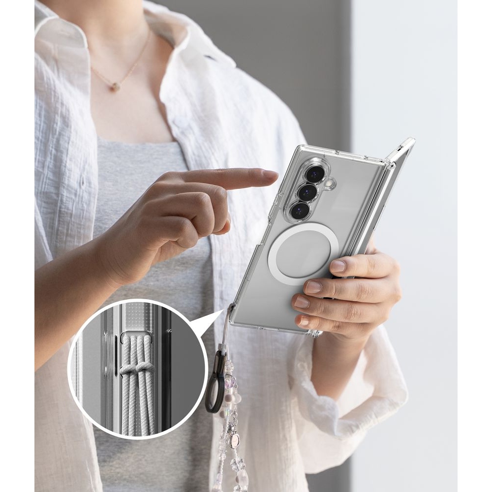 Ringke Fusion Flap obal s MagSafe na Samsung Galaxy Z Fold 8 Ultra - priehľadný
