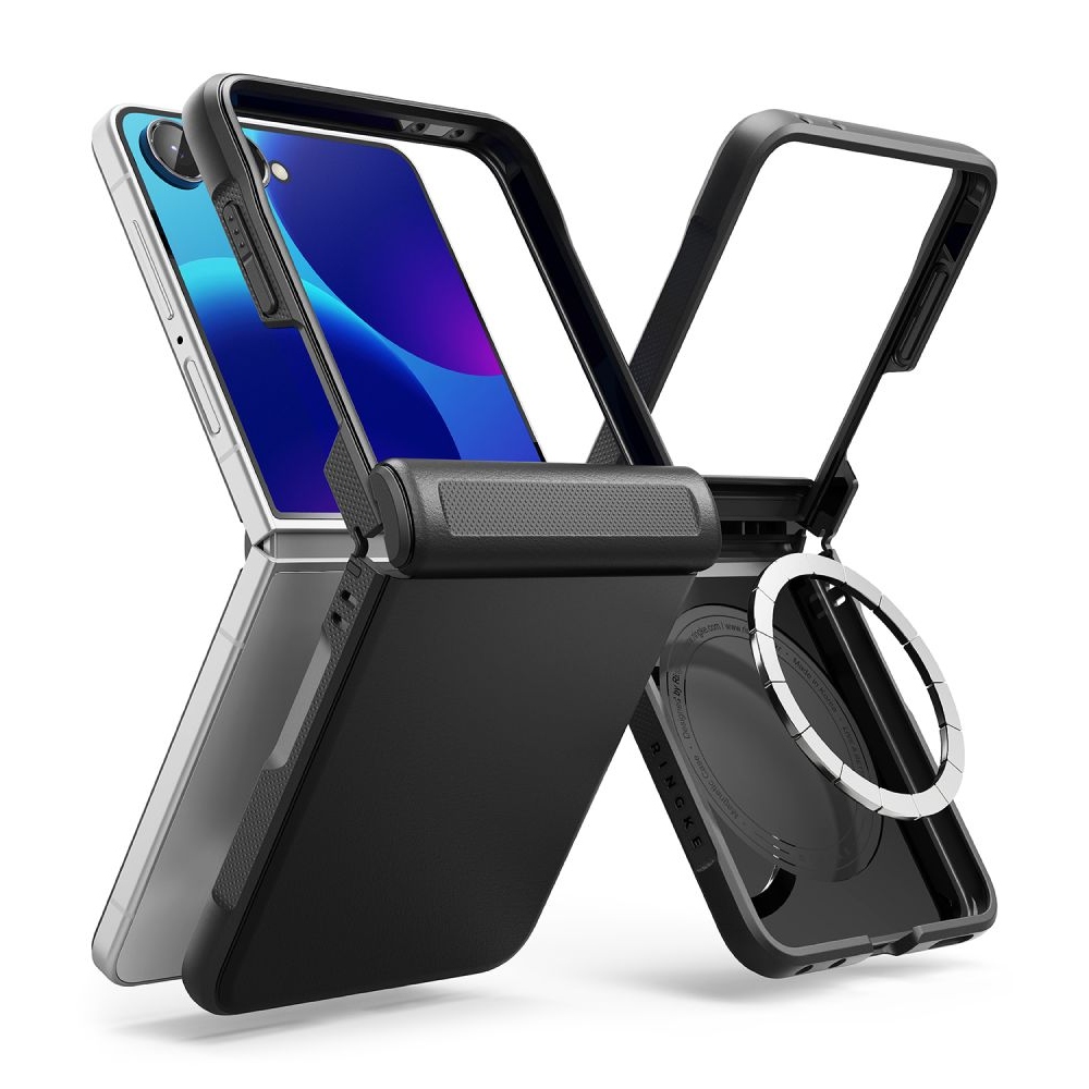 Ringke Onyx Flap obal s MagSafe na Samsung Galaxy Z Flip 8 - čierny