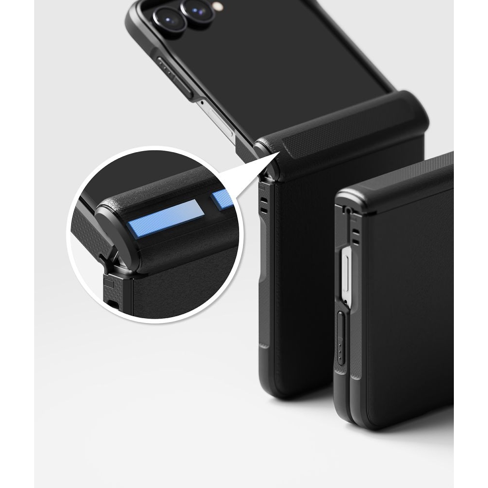 Ringke Onyx Flap obal s MagSafe na Samsung Galaxy Z Flip 8 - čierny