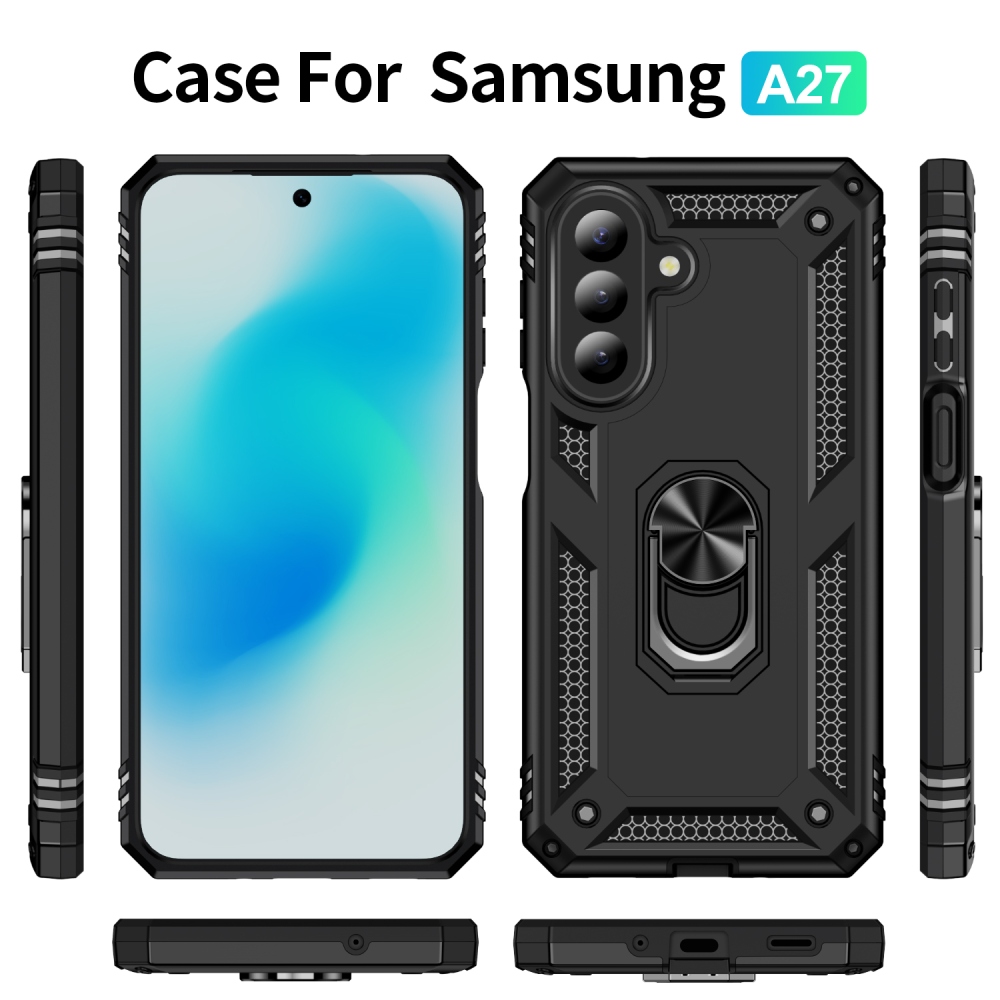 Rings odolný kryt na Samsung Galaxy A27 - čierny