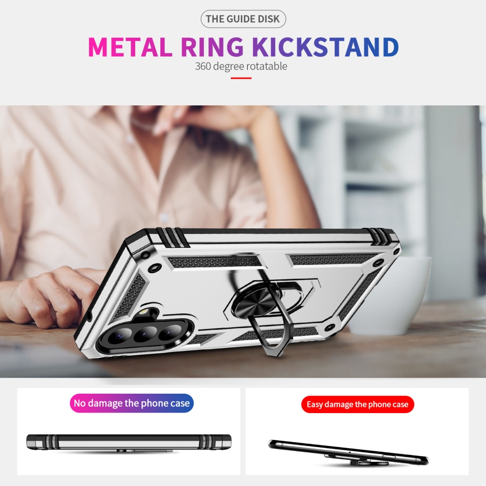Rings odolný kryt na Samsung Galaxy A27 - strieborný