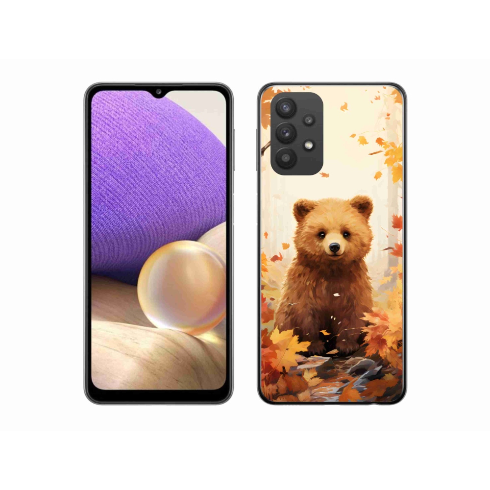 Gélový kryt mmCase na Samsung Galaxy A32 5G - medveď v lese