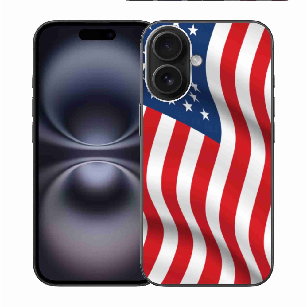 Gélový kryt mmCase na iPhone 16 - USA vlajka