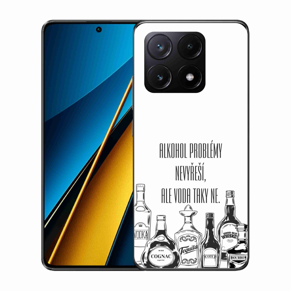 Gélový kryt mmCase na Xiaomi Poco X6 Pro 5G - vtipný text biele pozadie