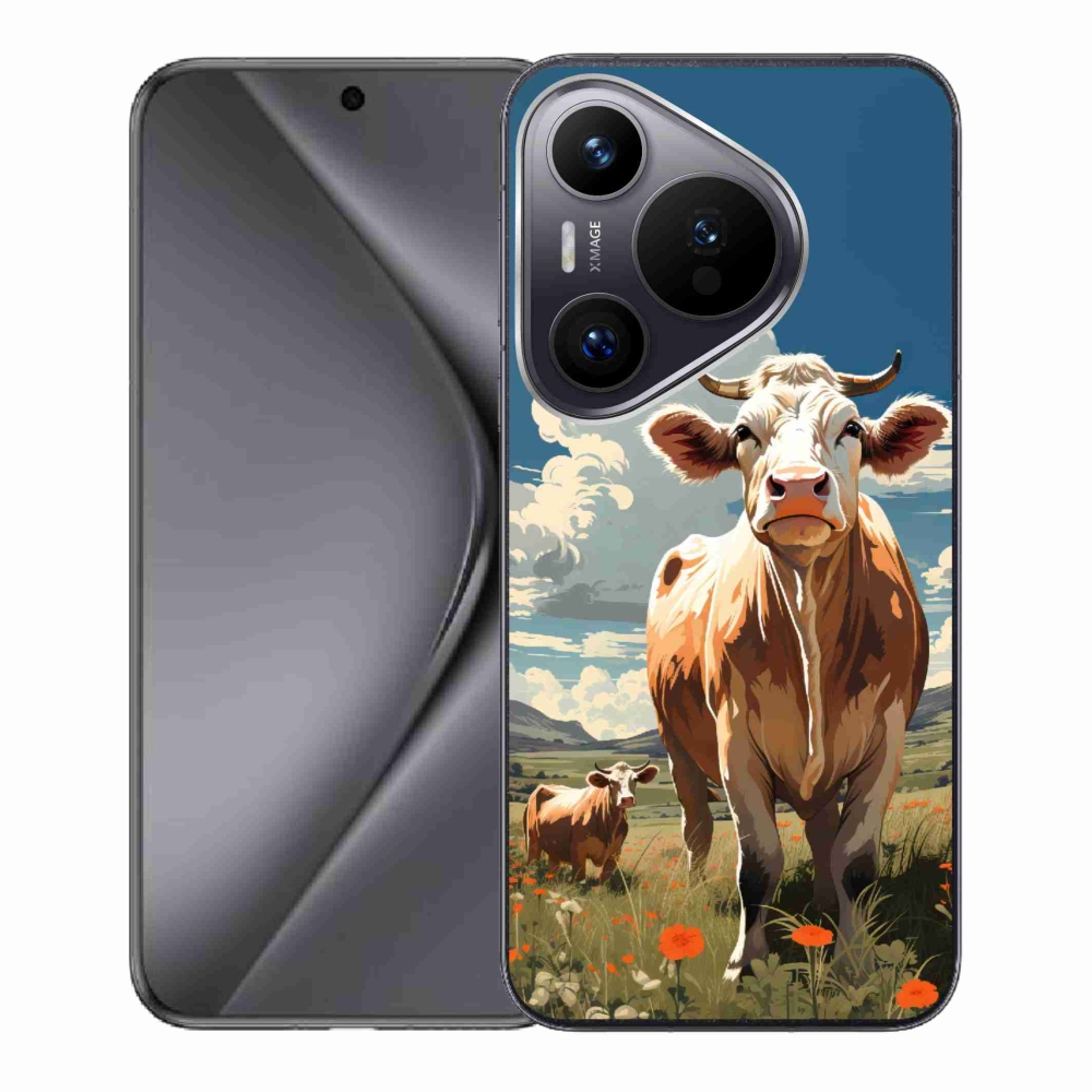 Gélový kryt mmCase na Huawei Pura 70 - kravy na lúke