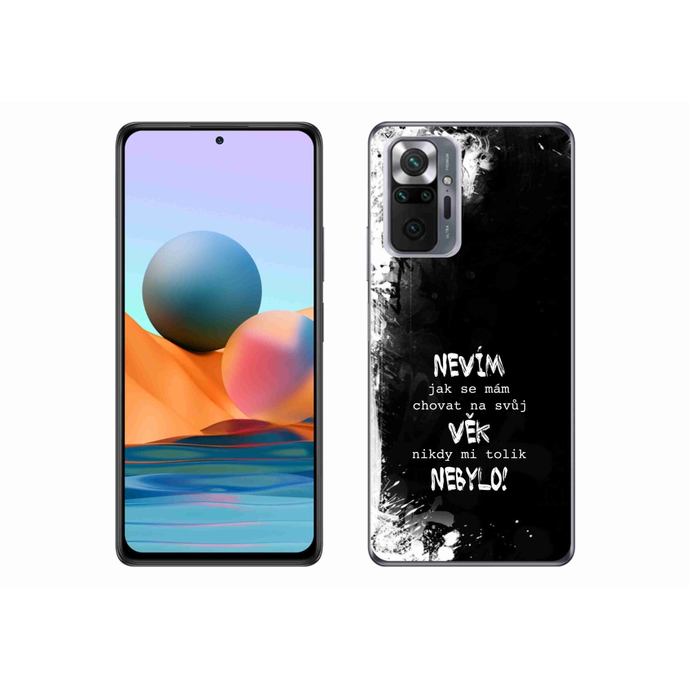 Gélový kryt mmCase na Xiaomi Redmi Note 10 Pro - vtipný text 14 čierne pozadie