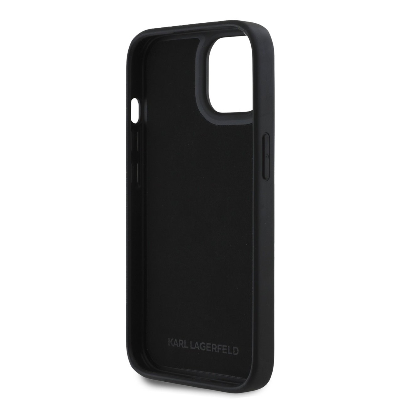 Zadný kryt Karl Lagerfeld 3D Rubber Glitter Logo pre iPhone 13 Black