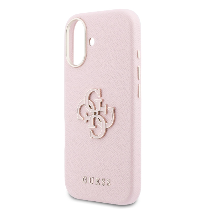 Zadný kryt s logom Guess PU Resin pre iPhone 17 Pink