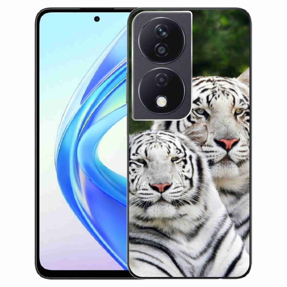 Gélový obal mmCase na Honor X7b/Honor 90 Smart - bieli tigre