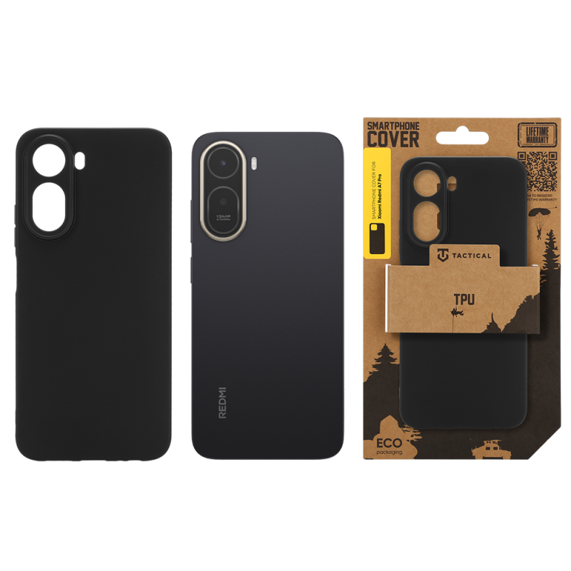 Taktický TPU obal pre Xiaomi Redmi A7 Pro – čierny