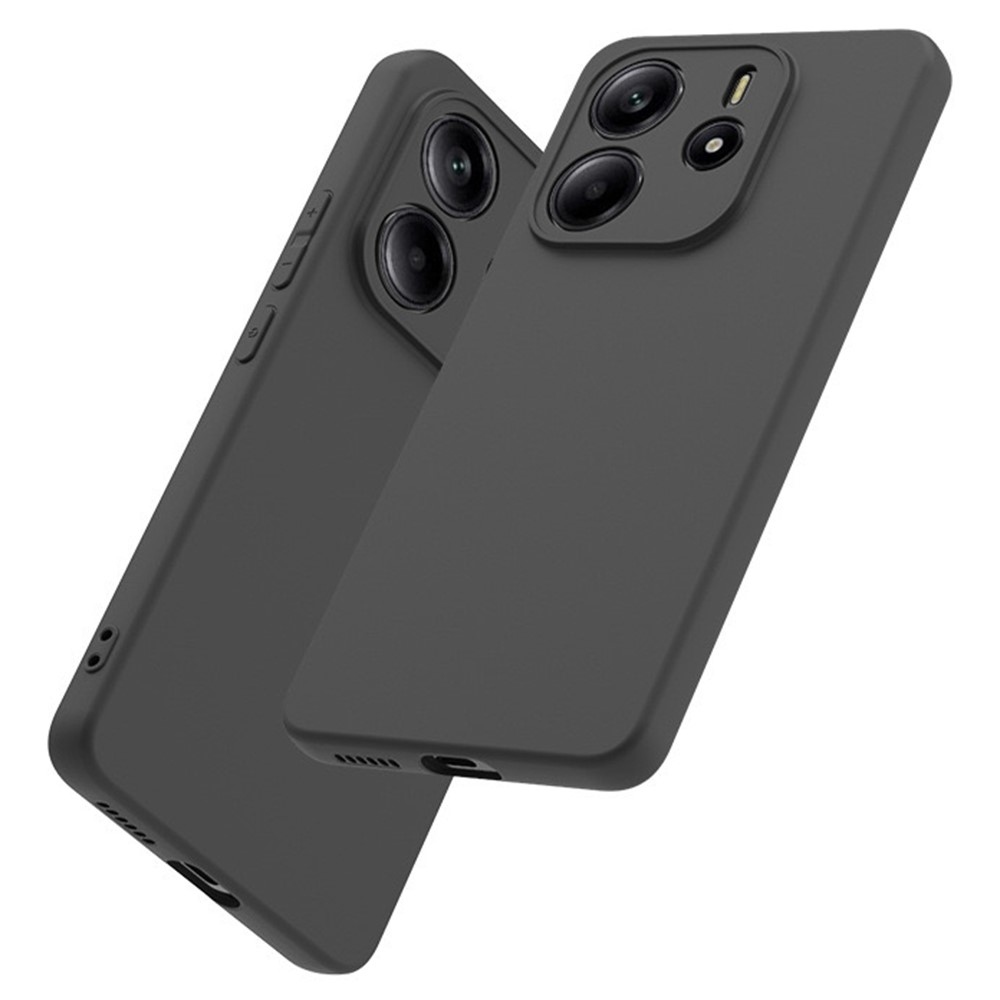 Matný gélový obal na Xiaomi Redmi Note 14 - čierny