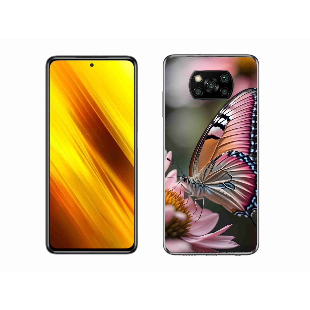 Gélový kryt mmCase na Xiaomi Poco X3 - farebný motýľ