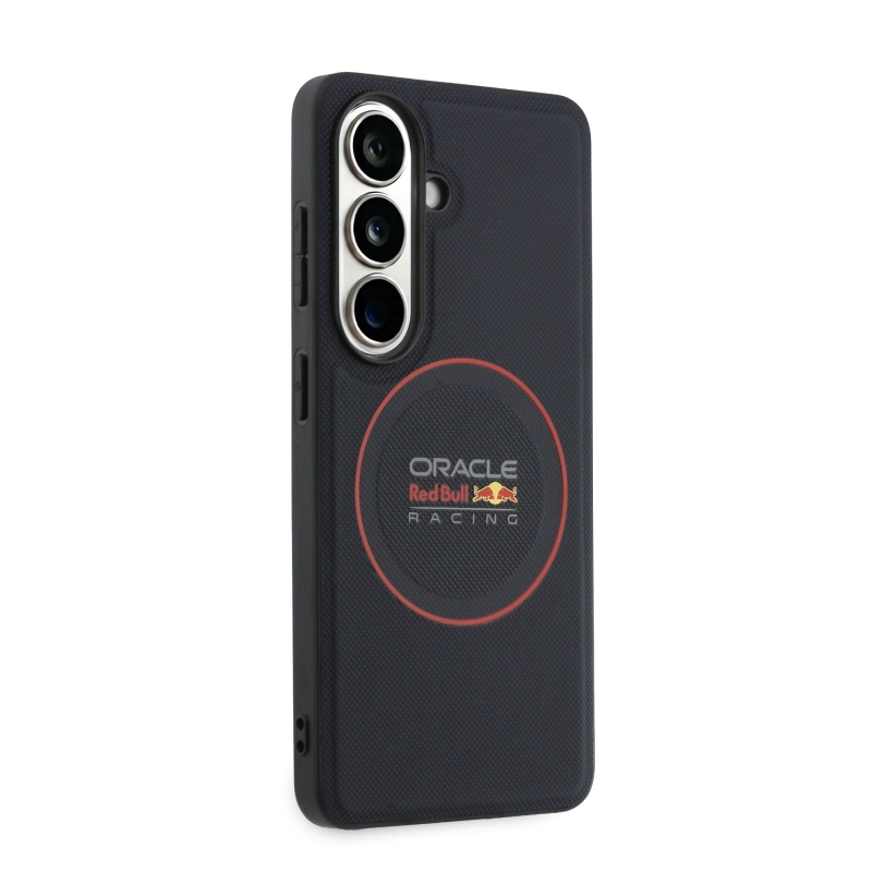 Zadný kryt Red Bull PU Leather Meshed Red Ring Magnetic pre Samsung Galaxy S26 Navy