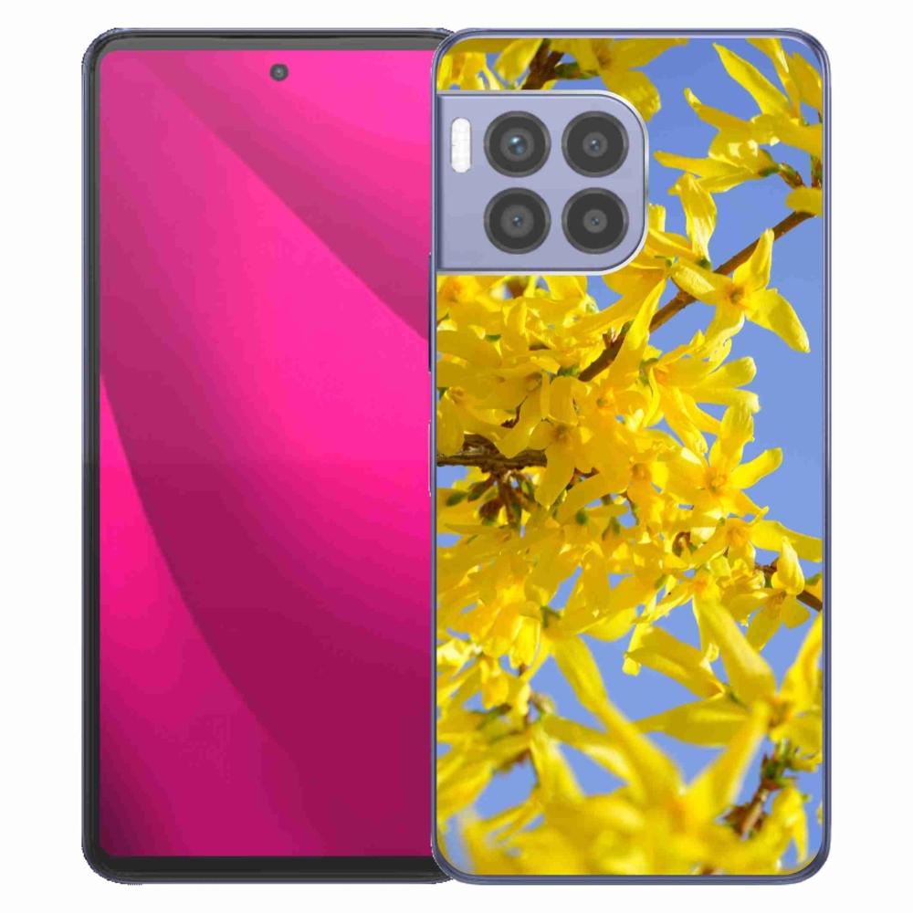 Gélový kryt mmCase na T-Mobile T Phone 2 Pro - žlté kvety