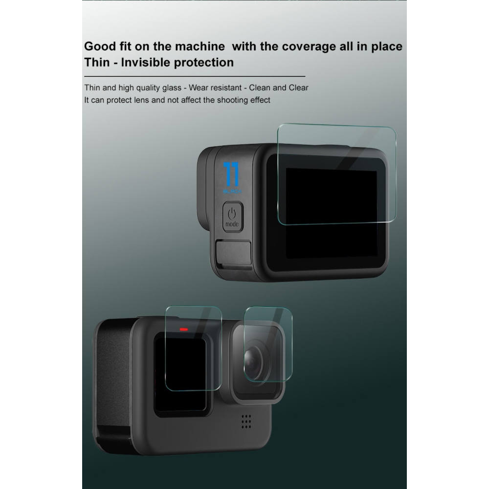 IMAK sada tvrdených skiel na displej a objektív pre GoPro Hero 11 Black