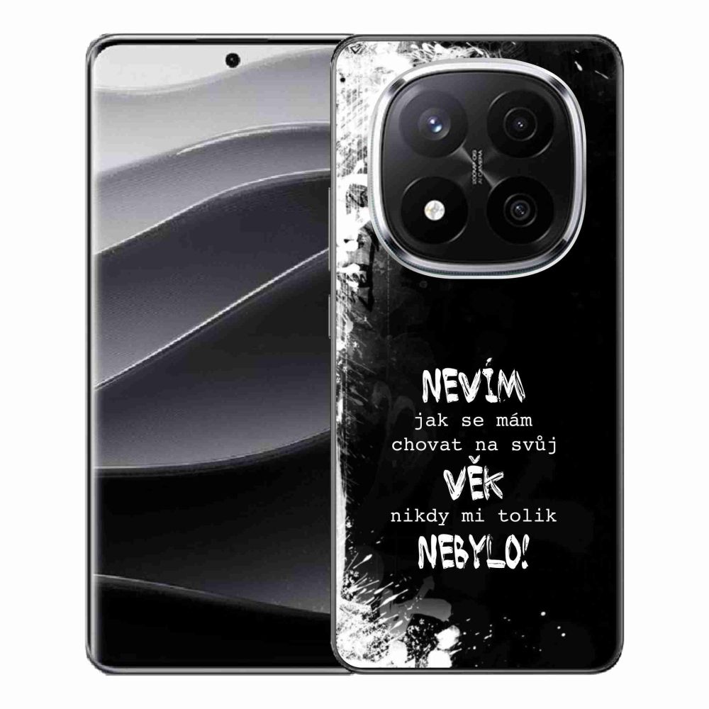 Gélový kryt mmCase na Xiaomi Redmi Note 14 Pro+ 5G - vtipný text 14 čierne pozadie