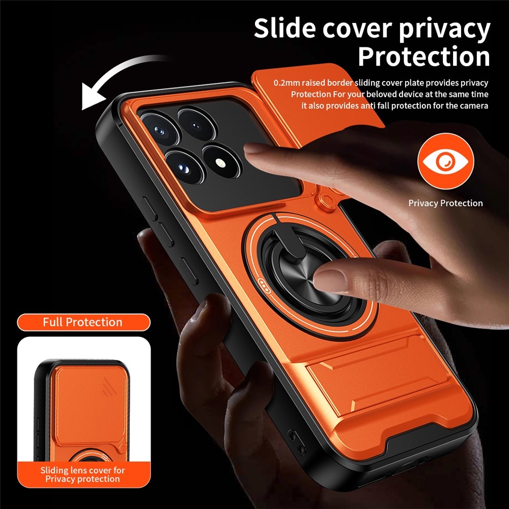 Robuste odolný kryt na Xiaomi Poco F9 Pro 5G - oranžový